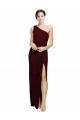 One Shoulder Sheath Crepe Homecoming Dress with High Side Split Canada