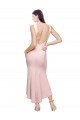 High Neck Low V-Back Midi Length Crepe Homecoming Dress Canada
