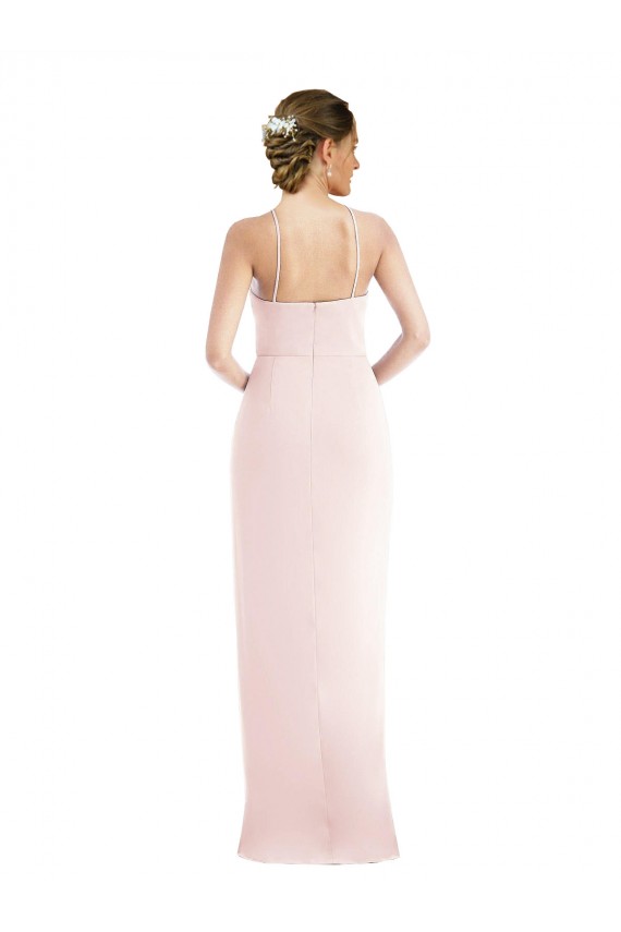 Long Halter Draped Tulip Skirt Homecoming Dress Canada