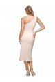 Midi Length One Shoulder Crepe Homecoming Dress with Thigh High Side Split Canada