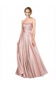 Long Plated Strapless Sweetheat Stretch Satin Homecoming Dress Canada