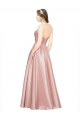 Long Plated Strapless Sweetheat Stretch Satin Homecoming Dress Canada