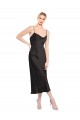 Cowl Neck Midi Length Short Stretch Satin Slip Homecoming Dress Canada
