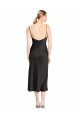 Cowl Neck Midi Length Short Stretch Satin Slip Homecoming Dress Canada