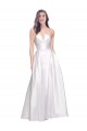 Strapless Full Length V-Cutout Stretch Satin Homecoming Dress Canada