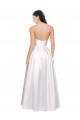 Strapless Full Length V-Cutout Stretch Satin Homecoming Dress Canada