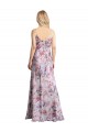 Draped Cowl Neck Long Floral Printed Formal Stretch Satin Homecoming Dress Canada