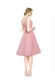 Short Knee Length Wide Strap Plunge Cross Over Neckline Tulle Homecoming Dress Canada