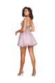 Sleeveless V-Neckline Short Homecoming Dress with Embellished Lace Appliques Canada