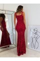 Square Neck Sleeveless Long Velvet Sequin Homecoming Dress with Slit Canada