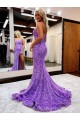 A-Line Sweetheart Sleeveless Long Velvet Sequin Homecoming Dress with Slit Canada
