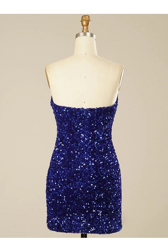 Short Sweetheart Velvet Sequin Homecoming Dress Canada