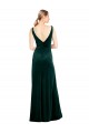 Sleek V-Neck Long Velvet Homecoming Dress with Side Slit Canada