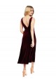 Daring Plunging V-Neckline Short Midi Length Velvet Homecoming Dress Canada