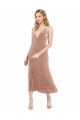 Midi Length Short V-Neck Velvet Homecoming Dress with Notched Neckline Canada