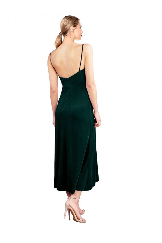 Midi Length Cowl Neck Velvet Slip Homecoming Dress Canada