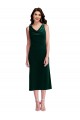 Cowl Neck Velvet Midi Length Homecoming Dress Canada