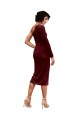 One Shoulder Fitted Short Midi Length Velvet Homecoming Dress Canada
